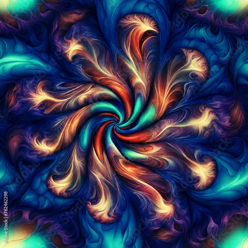 Abstract bright spiral background with swirls