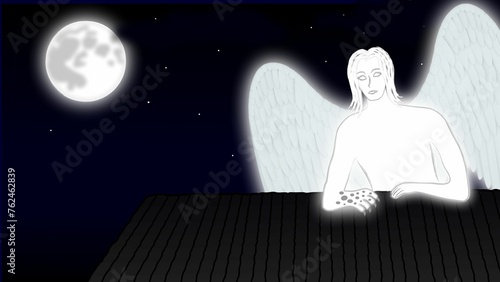 Angel of sorrow in the city
