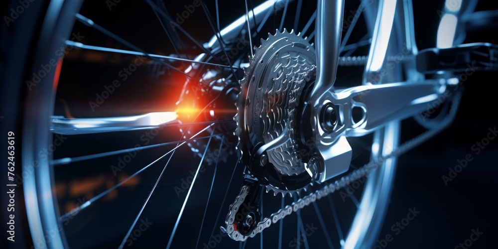 futuristic Cyberpunk bicycle Generative AI
