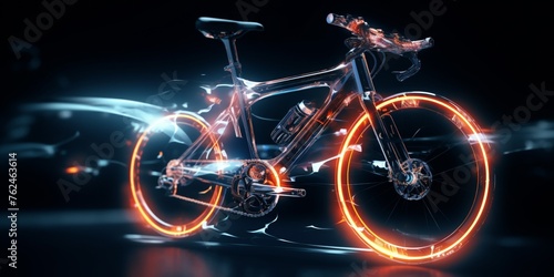 futuristic Cyberpunk bicycle Generative AI
