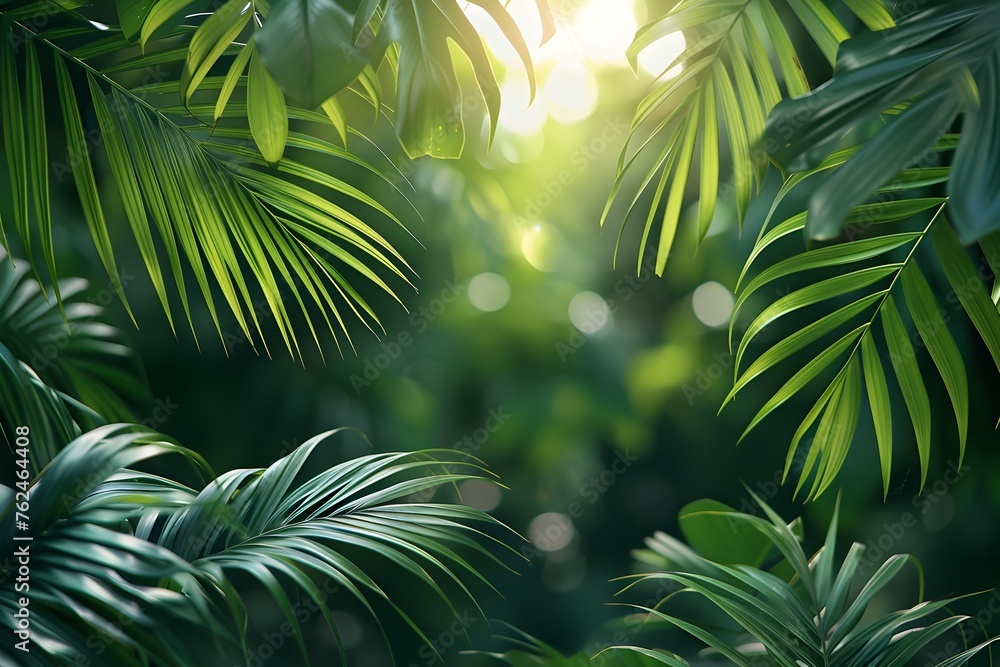 Lush and Vibrant Jungle Foliage Backdrop for Captivating Cover Photo Designs