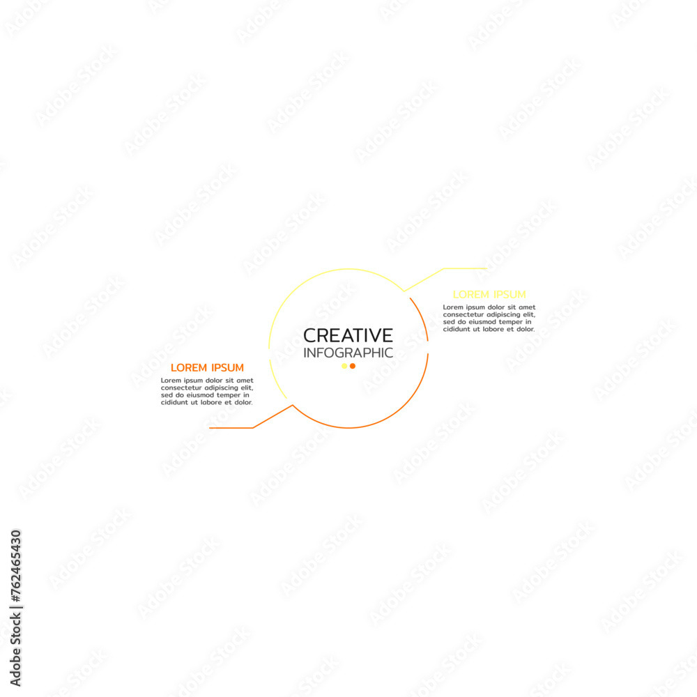 Thin line infographic template. Business concept with 2 options, step or process. Vector illustration. Thin line infographic template. Business concept with 2 options, step or process. Vector illustration.