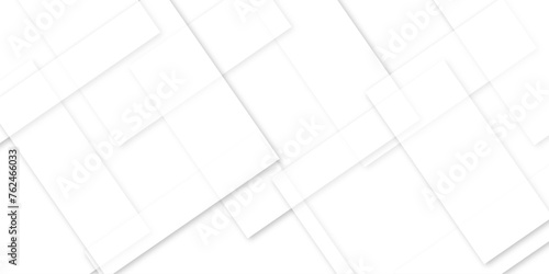 Fototapeta Naklejka Na Ścianę i Meble -  Abstract modern white and gray pattern geometric luxury gradient line background random square shape design. 3d shadow effects, modern design template background. layered geometric triangle shapes.