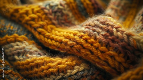 Close Up of Knitted Blanket