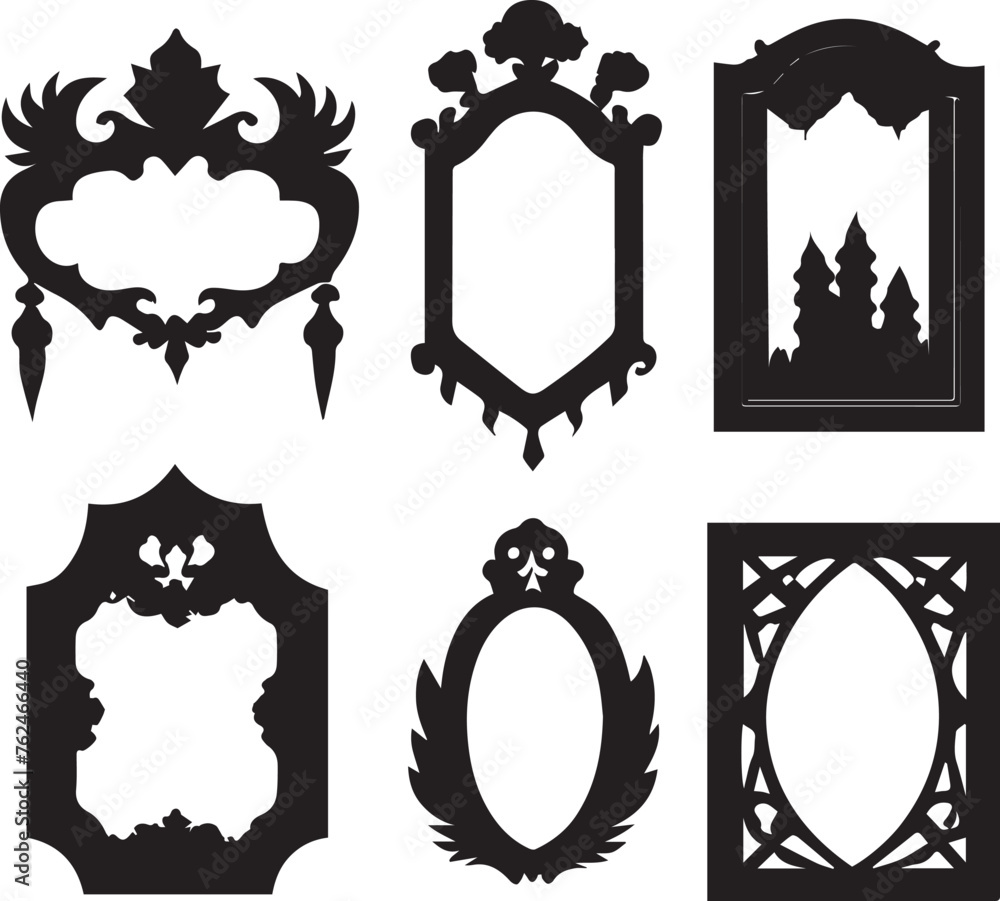 Set frames. Hand drawn vector illustration Set frames. Hand drawn vector illustration