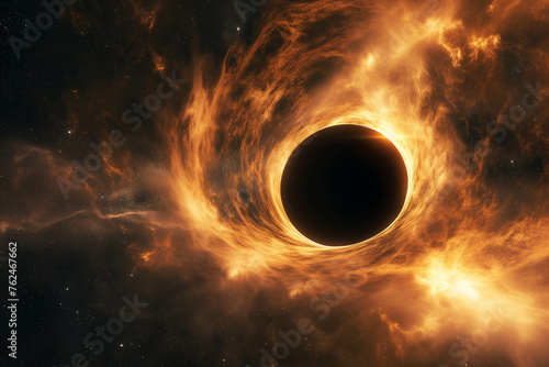 A gigantic black hole ready to swallow up everything, whether light or stars.