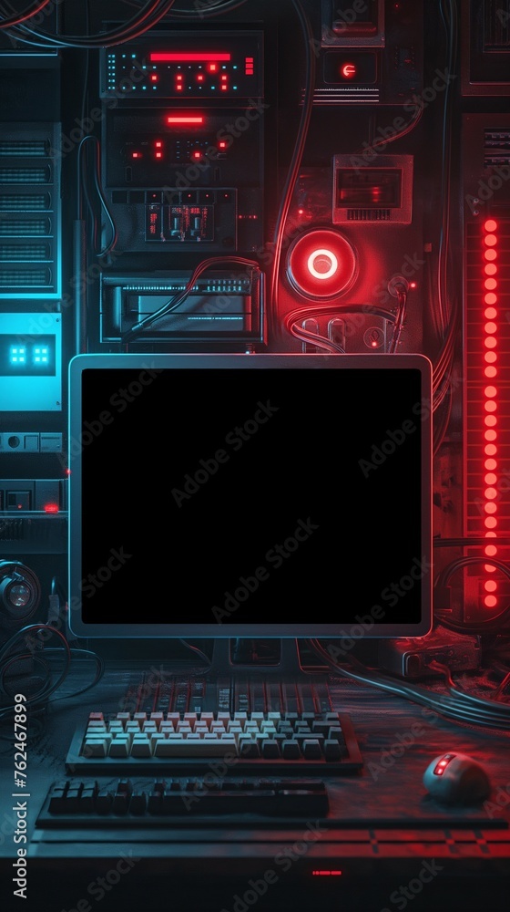 A Computer With A Variety Of Computer Peripherals. A Computer With A Variety Of Computer Peripherals.