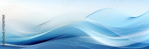 abstract waves minimalism, Abstraction blue waves, banner design, Abstract fractal
