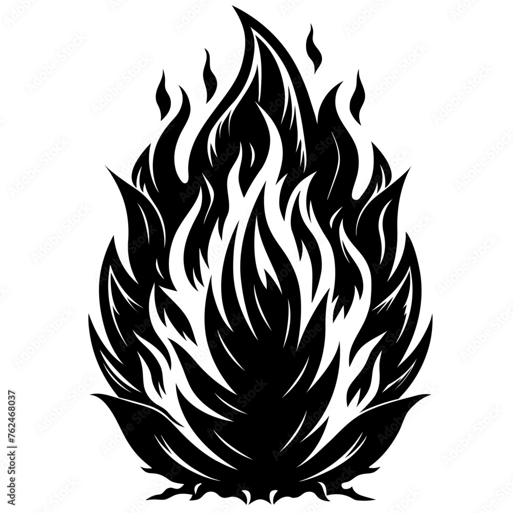 campfire flame fire icon