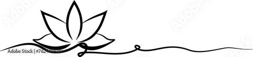 line art lotus flower