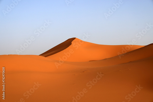 The Sahara Desert in Morocco, Africa.