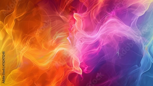 Vibrant Multicolored Smoke Background