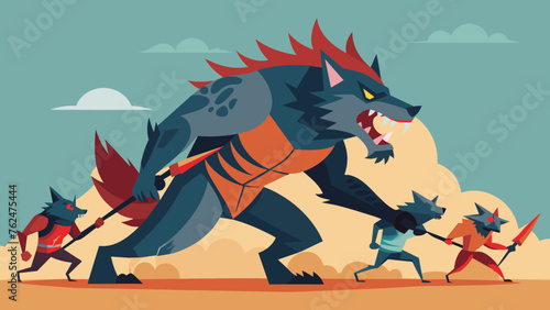 beast ferociously pushes and svg file