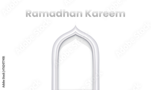 Ramadan Kareem Arabic typography With moon and Islamic Dark Background