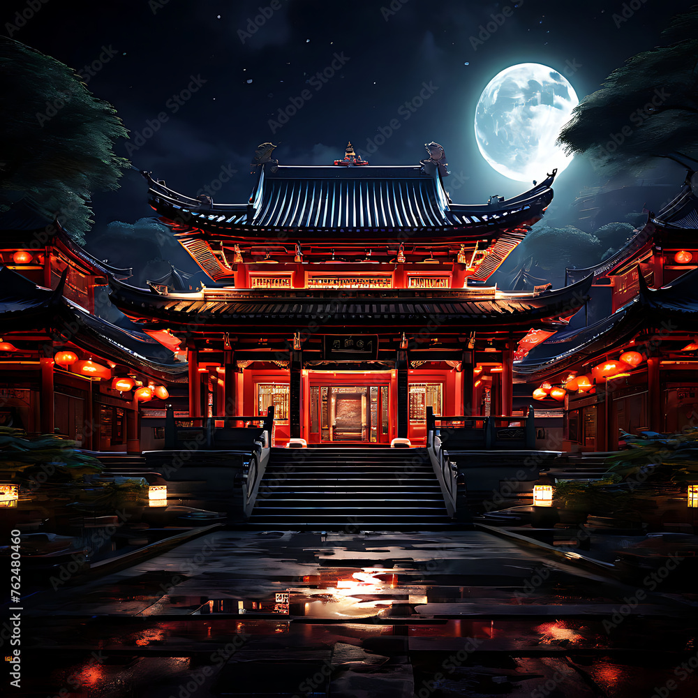 view of chinese temple view of chinese temple