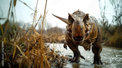 T-Rex s Riverbank A Startling Encounter with a Prehistoric Predator