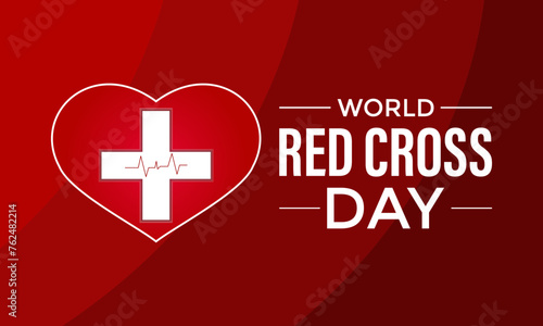 World Red Cross Day . Template celebrated in 8 may. Banner poster, flyer and background design.