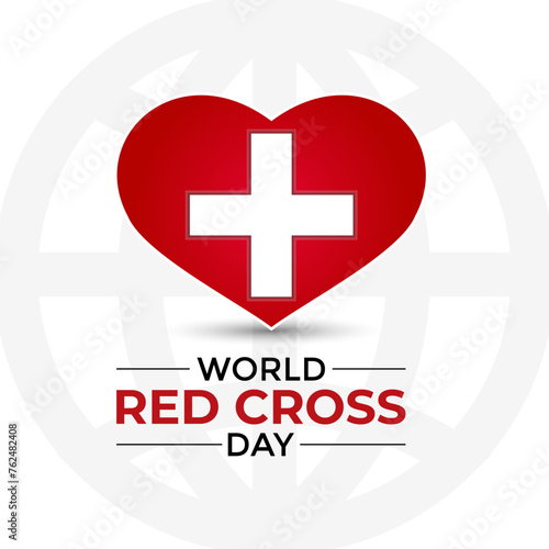 World Red Cross Day . Template celebrated in 8 may. Banner poster, flyer and background design.