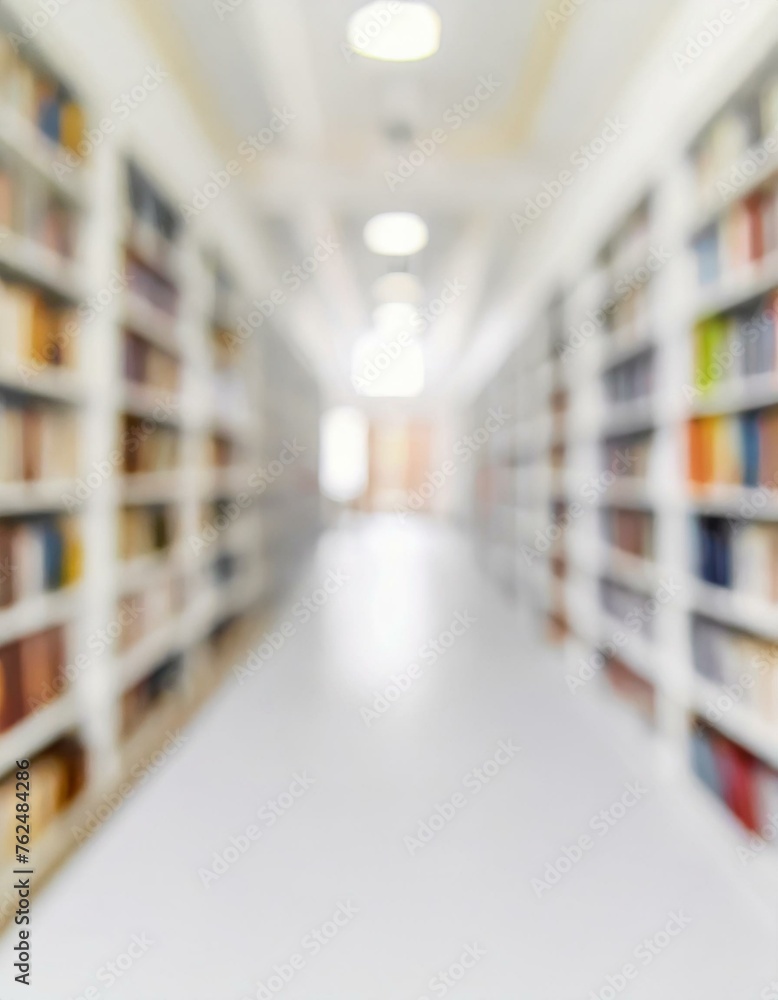 blurred library background