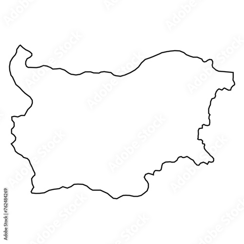 Bulgaria map outline, map freehand drawing on white background