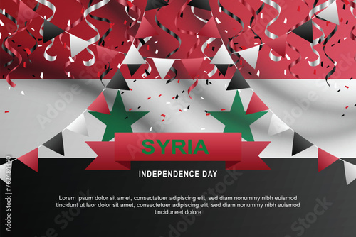 Syria Independence Day background.