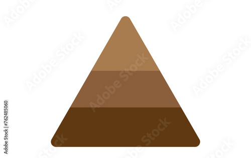 Blank vector three tier pyramid chart concepts