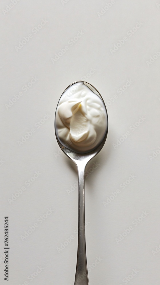A spoonful of yogurt part of a healthy breakfast spread promises a good start to the day A spoonful of yogurt part of a healthy breakfast spread promises a good start to the day