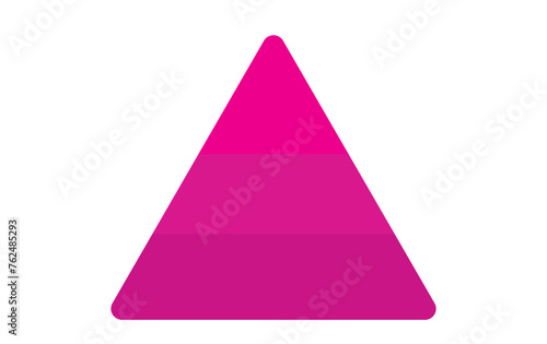 Blank vector three tier pyramid chart concepts