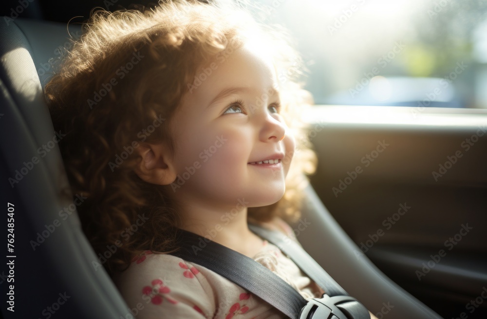 Child's Delight: Sunny Car Ride with a Toddler