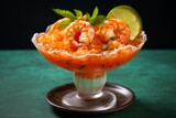 Refreshing Shrimp spicy appetizer mexican cocktail. Cook tasty citrus portion diet. Generate Ai
