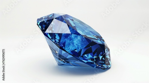 background of classic diamond blue tone isolated on white background