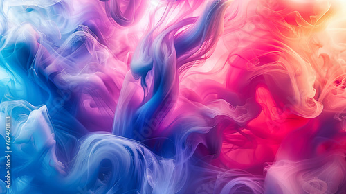 Abstract Artistic Cloud and Color Explosion, Vibrant Imagination Texture, Dreamy Background Concept