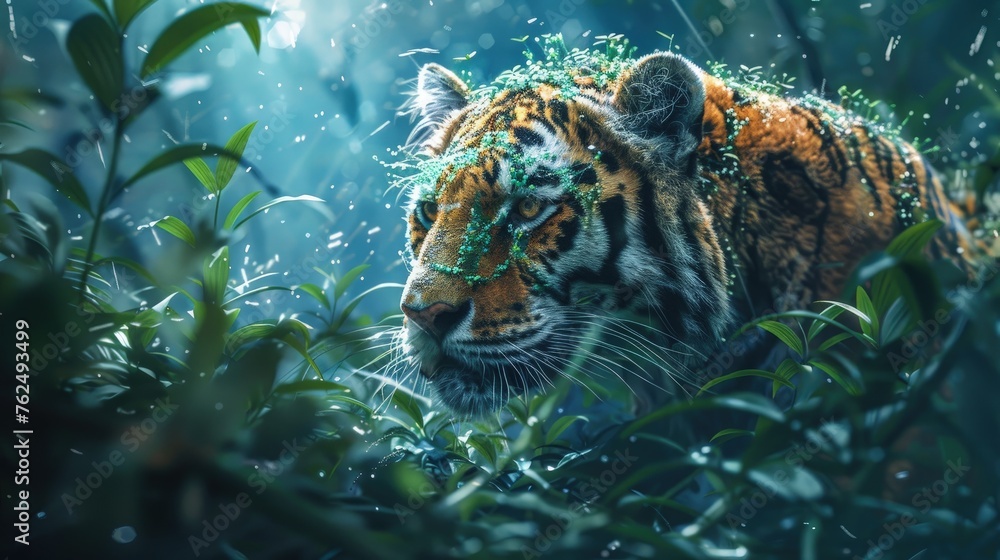 Tech initiatives for protecting endangered species Stock Illustration ...