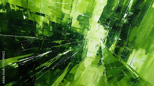 Abstract graphic background in green colors