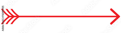 Long bow and arrow archery line art icon for games and websites