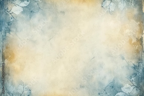 Free photo blue floral wall textured background 