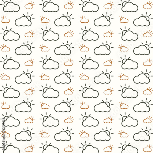 Weather pretty trendy multicolor repeating pattern vector illustration background