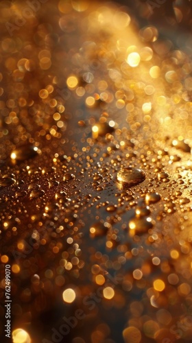 Close Up of Water Droplets on a Table