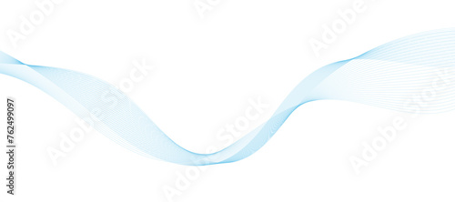 Abstract vector background with blue wavy lines. Blue wave background. Blue lines vector illustration. Curved wave. Abstract wave element for design.