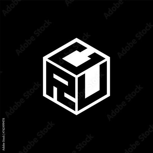 RUC letter logo design in illustration. Vector logo, calligraphy designs for logo, Poster, Invitation, etc.