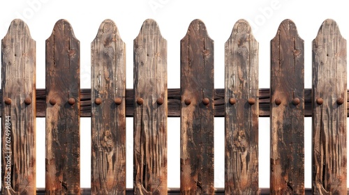 wooden garden fence on white or transparent background in high resolution and high quality fence concept