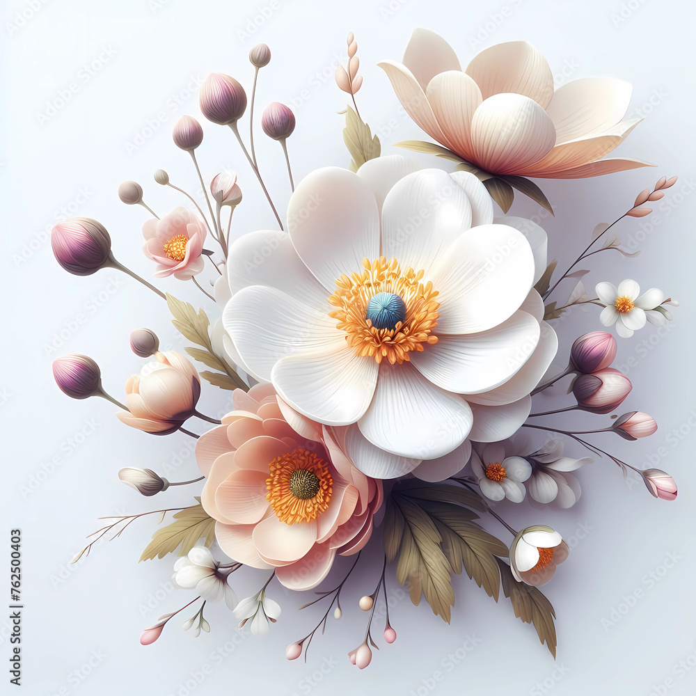 close up image of different anemone real life  flower 