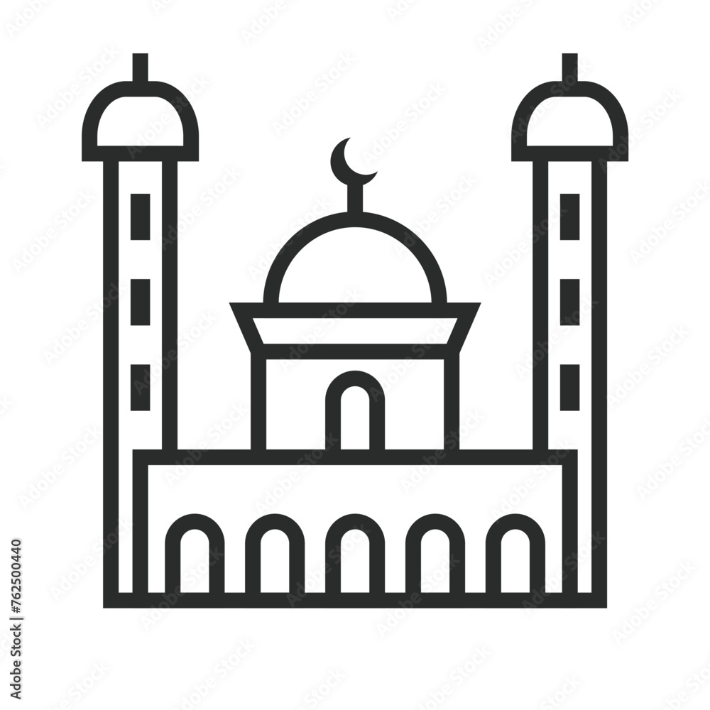 mosque outline icon mosque outline icon