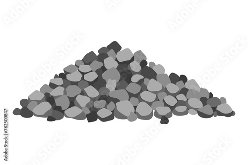 Building material. Heap of gravel. Cartoon supplies for buildings works. Construction concept. Illustration can be used for construction sites or illustrate renovation works