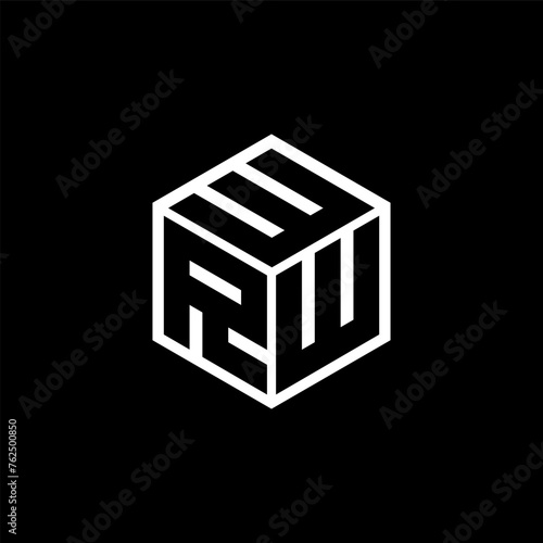 RWW letter logo design in illustration. Vector logo, calligraphy designs for logo, Poster, Invitation, etc. photo