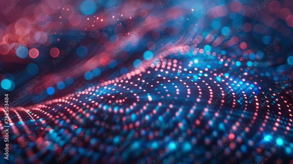 This image captures a mesmerizing network of interconnected glowing dots and lines, creating a dynamic and futuristic abstract pattern. This image captures a mesmerizing network of interconnected glowing dots and lines, creating a dynamic and futuristic abstract pattern.