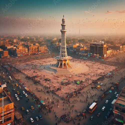 Minar e Pakistan Lahore. landmark of Pakistan.