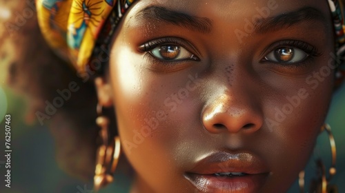 bright closeup portrait picture of beautiful woman © Emil