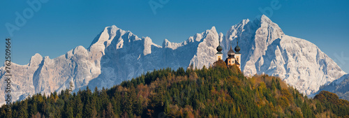 Österreich, Steiermark, Ennstaler Alpen, Nationalpark Gesäuse, Hochtor, Kirche Frauenberg photo