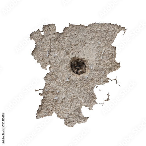 Moisture stains and deterioration on the wall